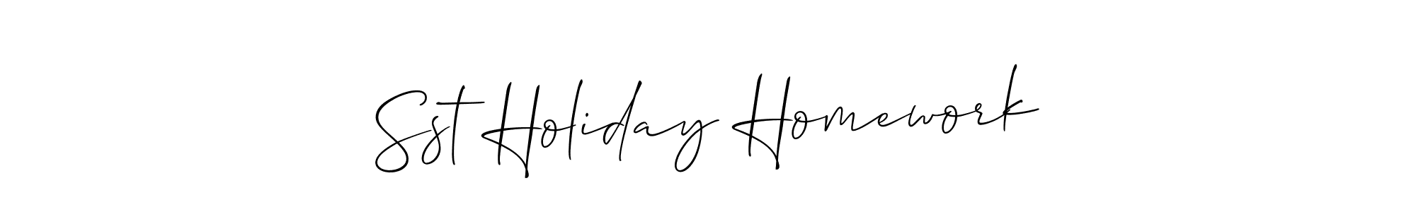 Once you've used our free online signature maker to create your best signature Allison_Script style, it's time to enjoy all of the benefits that Sst Holiday Homework name signing documents. Sst Holiday Homework signature style 2 images and pictures png
