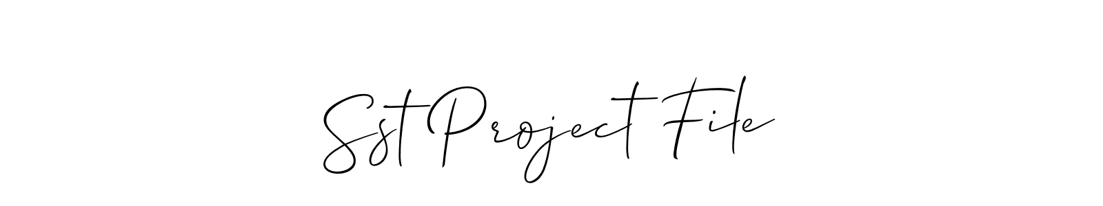How to make Sst Project File signature? Allison_Script is a professional autograph style. Create handwritten signature for Sst Project File name. Sst Project File signature style 2 images and pictures png