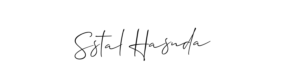 Use a signature maker to create a handwritten signature online. With this signature software, you can design (Allison_Script) your own signature for name Sstal Hasnda. Sstal Hasnda signature style 2 images and pictures png