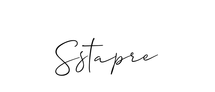 Create a beautiful signature design for name Sstapre. With this signature (Allison_Script) fonts, you can make a handwritten signature for free. Sstapre signature style 2 images and pictures png