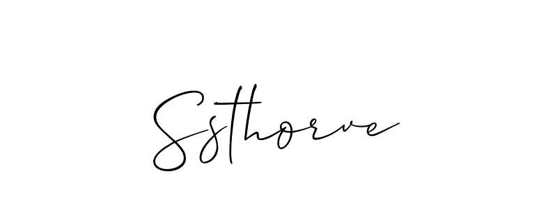 How to make Ssthorve signature? Allison_Script is a professional autograph style. Create handwritten signature for Ssthorve name. Ssthorve signature style 2 images and pictures png