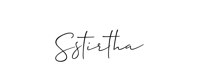 Also we have Sstirtha name is the best signature style. Create professional handwritten signature collection using Allison_Script autograph style. Sstirtha signature style 2 images and pictures png