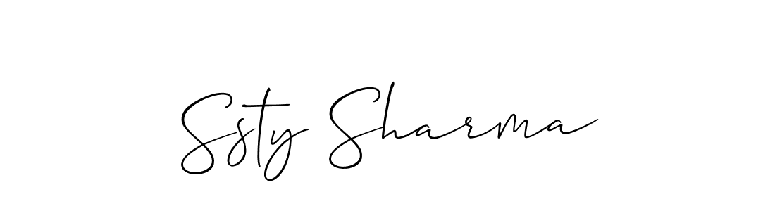 You can use this online signature creator to create a handwritten signature for the name Ssty Sharma. This is the best online autograph maker. Ssty Sharma signature style 2 images and pictures png