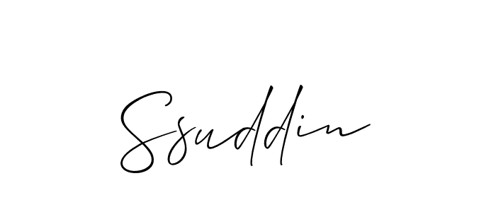 Use a signature maker to create a handwritten signature online. With this signature software, you can design (Allison_Script) your own signature for name Ssuddin. Ssuddin signature style 2 images and pictures png