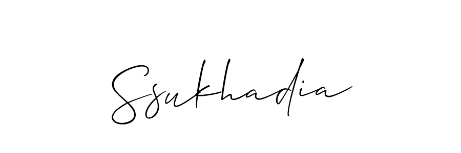 Also You can easily find your signature by using the search form. We will create Ssukhadia name handwritten signature images for you free of cost using Allison_Script sign style. Ssukhadia signature style 2 images and pictures png