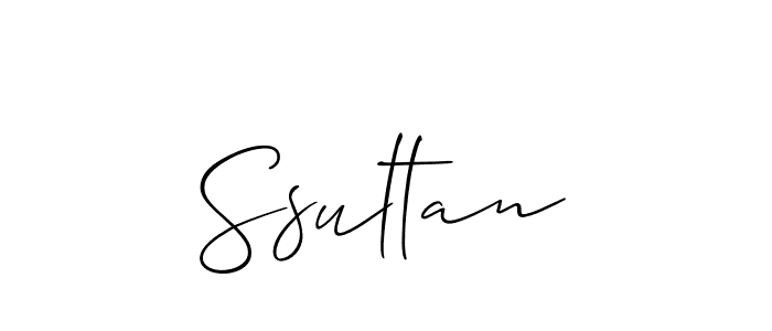 How to make Ssultan signature? Allison_Script is a professional autograph style. Create handwritten signature for Ssultan name. Ssultan signature style 2 images and pictures png