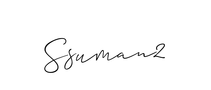 Design your own signature with our free online signature maker. With this signature software, you can create a handwritten (Allison_Script) signature for name Ssuman2. Ssuman2 signature style 2 images and pictures png