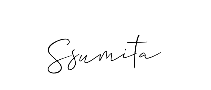 Also we have Ssumita name is the best signature style. Create professional handwritten signature collection using Allison_Script autograph style. Ssumita signature style 2 images and pictures png