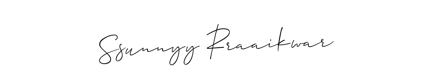 How to Draw Ssunnyy Rraaikwar signature style? Allison_Script is a latest design signature styles for name Ssunnyy Rraaikwar. Ssunnyy Rraaikwar signature style 2 images and pictures png