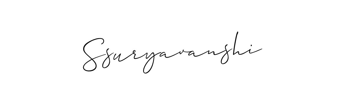 How to Draw Ssuryavanshi signature style? Allison_Script is a latest design signature styles for name Ssuryavanshi. Ssuryavanshi signature style 2 images and pictures png