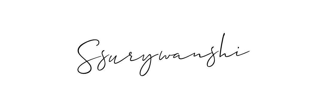 How to Draw Ssurywanshi signature style? Allison_Script is a latest design signature styles for name Ssurywanshi. Ssurywanshi signature style 2 images and pictures png