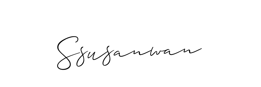 The best way (Allison_Script) to make a short signature is to pick only two or three words in your name. The name Ssusanwan include a total of six letters. For converting this name. Ssusanwan signature style 2 images and pictures png