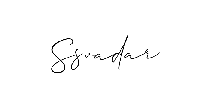 How to make Ssvadar signature? Allison_Script is a professional autograph style. Create handwritten signature for Ssvadar name. Ssvadar signature style 2 images and pictures png