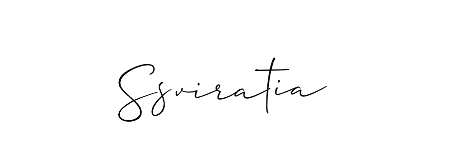 Allison_Script is a professional signature style that is perfect for those who want to add a touch of class to their signature. It is also a great choice for those who want to make their signature more unique. Get Ssviratia name to fancy signature for free. Ssviratia signature style 2 images and pictures png