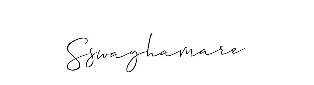 How to make Sswaghamare signature? Allison_Script is a professional autograph style. Create handwritten signature for Sswaghamare name. Sswaghamare signature style 2 images and pictures png