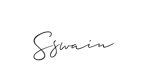 The best way (Allison_Script) to make a short signature is to pick only two or three words in your name. The name Sswain include a total of six letters. For converting this name. Sswain signature style 2 images and pictures png