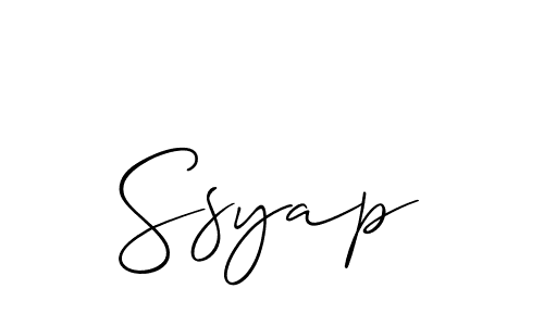 How to make Ssyap signature? Allison_Script is a professional autograph style. Create handwritten signature for Ssyap name. Ssyap signature style 2 images and pictures png