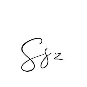 Make a beautiful signature design for name Ssz. With this signature (Allison_Script) style, you can create a handwritten signature for free. Ssz signature style 2 images and pictures png