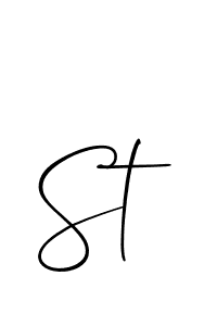 Similarly Allison_Script is the best handwritten signature design. Signature creator online .You can use it as an online autograph creator for name St. St signature style 2 images and pictures png