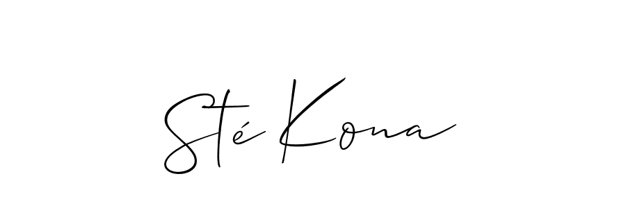 How to make Sté Kona name signature. Use Allison_Script style for creating short signs online. This is the latest handwritten sign. Sté Kona signature style 2 images and pictures png