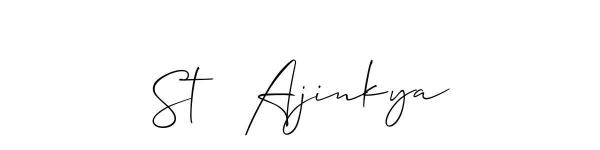 This is the best signature style for the St   Ajinkya name. Also you like these signature font (Allison_Script). Mix name signature. St   Ajinkya signature style 2 images and pictures png