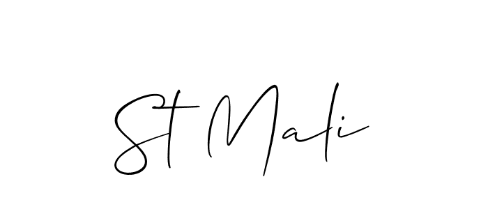 How to Draw St Mali signature style? Allison_Script is a latest design signature styles for name St Mali. St Mali signature style 2 images and pictures png