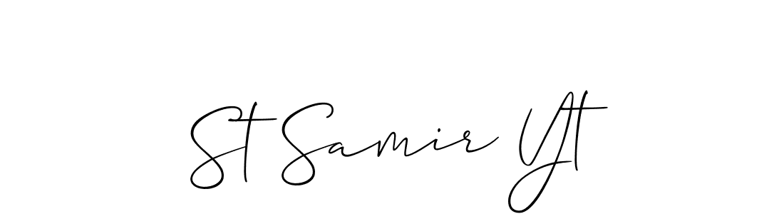 How to make St Samir Yt signature? Allison_Script is a professional autograph style. Create handwritten signature for St Samir Yt name. St Samir Yt signature style 2 images and pictures png