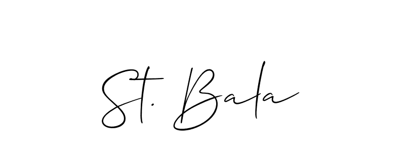 Use a signature maker to create a handwritten signature online. With this signature software, you can design (Allison_Script) your own signature for name St. Bala. St. Bala signature style 2 images and pictures png