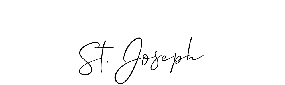 How to make St. Joseph signature? Allison_Script is a professional autograph style. Create handwritten signature for St. Joseph name. St. Joseph signature style 2 images and pictures png