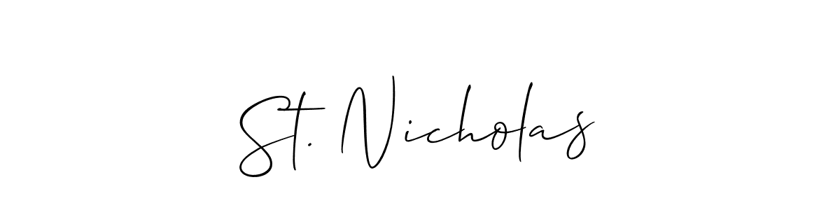 Create a beautiful signature design for name St. Nicholas. With this signature (Allison_Script) fonts, you can make a handwritten signature for free. St. Nicholas signature style 2 images and pictures png