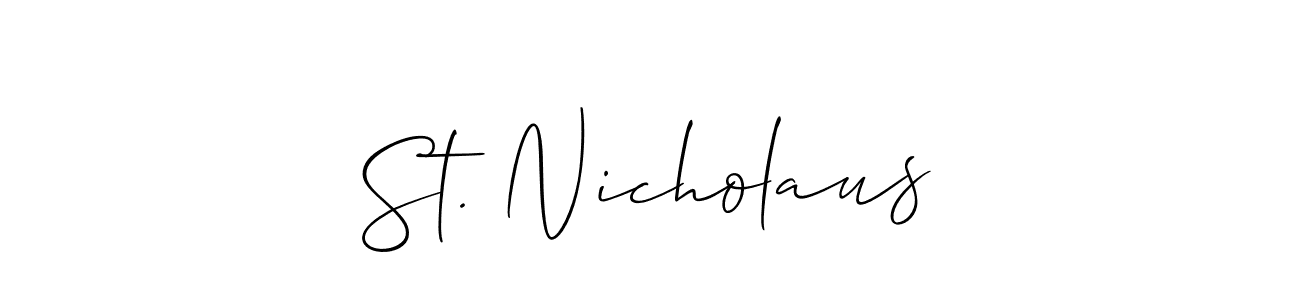 if you are searching for the best signature style for your name St. Nicholaus. so please give up your signature search. here we have designed multiple signature styles  using Allison_Script. St. Nicholaus signature style 2 images and pictures png