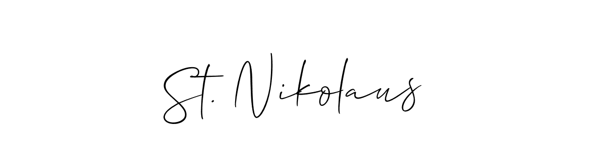 Allison_Script is a professional signature style that is perfect for those who want to add a touch of class to their signature. It is also a great choice for those who want to make their signature more unique. Get St. Nikolaus name to fancy signature for free. St. Nikolaus signature style 2 images and pictures png