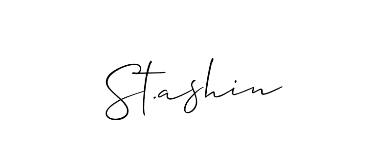 How to Draw St.ashin signature style? Allison_Script is a latest design signature styles for name St.ashin. St.ashin signature style 2 images and pictures png