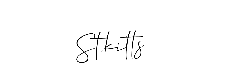 St.kitts  stylish signature style. Best Handwritten Sign (Allison_Script) for my name. Handwritten Signature Collection Ideas for my name St.kitts . St.kitts  signature style 2 images and pictures png