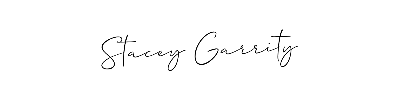 Use a signature maker to create a handwritten signature online. With this signature software, you can design (Allison_Script) your own signature for name Stacey Garrity. Stacey Garrity signature style 2 images and pictures png