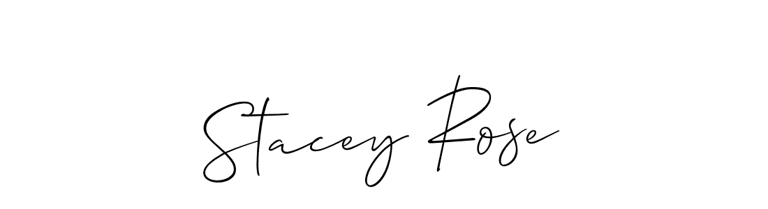 You should practise on your own different ways (Allison_Script) to write your name (Stacey Rose) in signature. don't let someone else do it for you. Stacey Rose signature style 2 images and pictures png