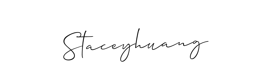 Design your own signature with our free online signature maker. With this signature software, you can create a handwritten (Allison_Script) signature for name Staceyhuang. Staceyhuang signature style 2 images and pictures png