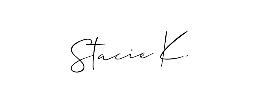 Here are the top 10 professional signature styles for the name Stacie K.. These are the best autograph styles you can use for your name. Stacie K. signature style 2 images and pictures png
