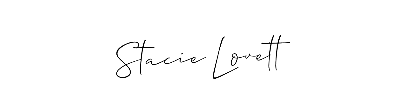 Stacie Lovett stylish signature style. Best Handwritten Sign (Allison_Script) for my name. Handwritten Signature Collection Ideas for my name Stacie Lovett. Stacie Lovett signature style 2 images and pictures png