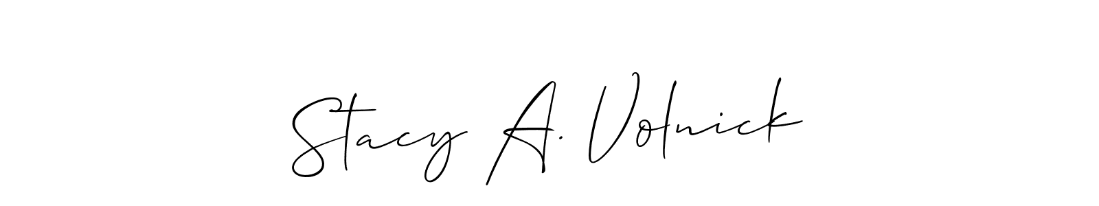 Make a beautiful signature design for name Stacy A. Volnick. Use this online signature maker to create a handwritten signature for free. Stacy A. Volnick signature style 2 images and pictures png