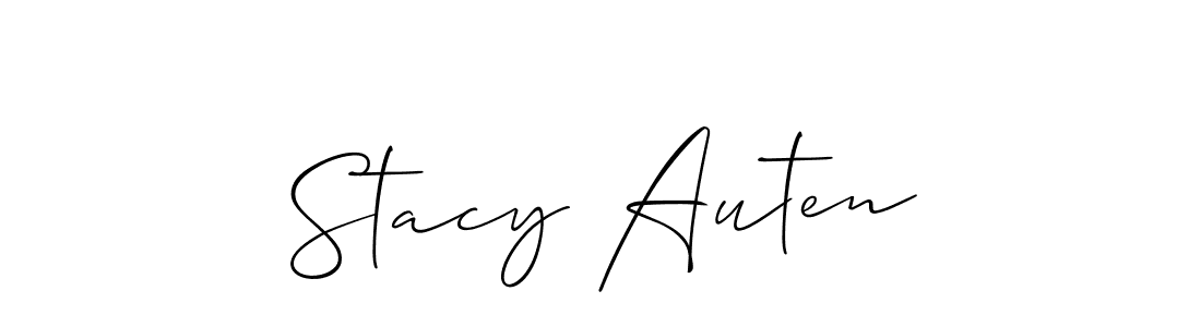 Make a short Stacy Auten signature style. Manage your documents anywhere anytime using Allison_Script. Create and add eSignatures, submit forms, share and send files easily. Stacy Auten signature style 2 images and pictures png