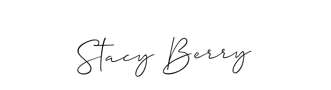 You should practise on your own different ways (Allison_Script) to write your name (Stacy Berry) in signature. don't let someone else do it for you. Stacy Berry signature style 2 images and pictures png