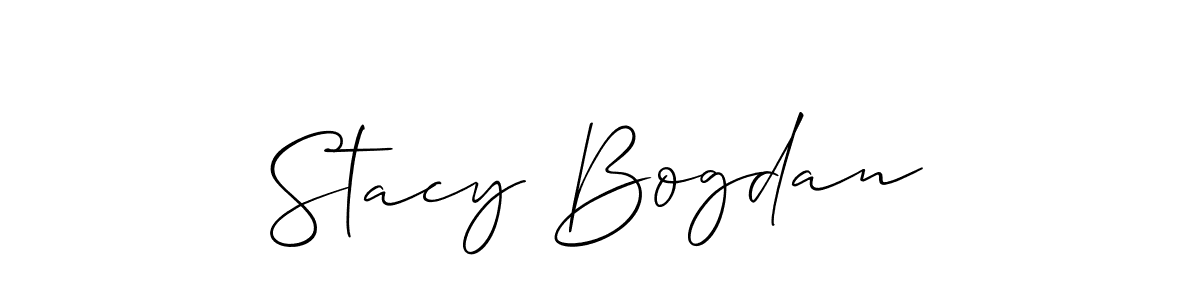 Design your own signature with our free online signature maker. With this signature software, you can create a handwritten (Allison_Script) signature for name Stacy Bogdan. Stacy Bogdan signature style 2 images and pictures png