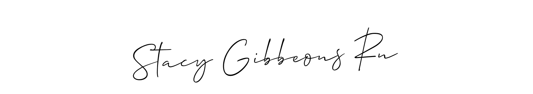 Similarly Allison_Script is the best handwritten signature design. Signature creator online .You can use it as an online autograph creator for name Stacy Gibbeons Rn. Stacy Gibbeons Rn signature style 2 images and pictures png