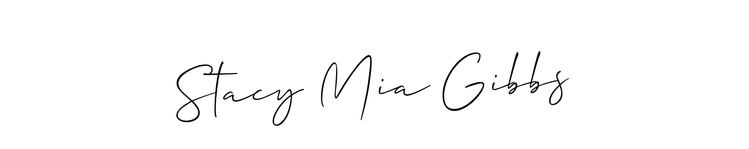 Check out images of Autograph of Stacy Mia Gibbs name. Actor Stacy Mia Gibbs Signature Style. Allison_Script is a professional sign style online. Stacy Mia Gibbs signature style 2 images and pictures png