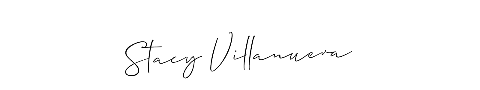 Use a signature maker to create a handwritten signature online. With this signature software, you can design (Allison_Script) your own signature for name Stacy Villanueva. Stacy Villanueva signature style 2 images and pictures png