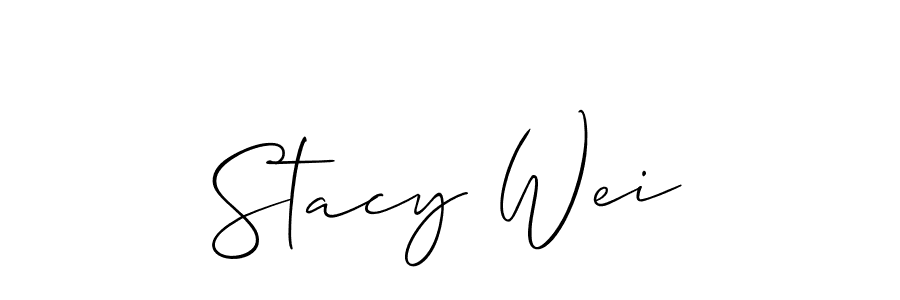 Make a beautiful signature design for name Stacy Wei. With this signature (Allison_Script) style, you can create a handwritten signature for free. Stacy Wei signature style 2 images and pictures png