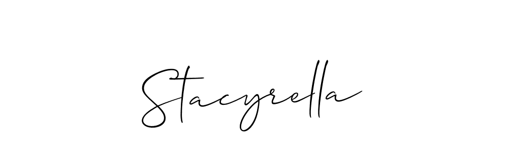 if you are searching for the best signature style for your name Stacyrella. so please give up your signature search. here we have designed multiple signature styles  using Allison_Script. Stacyrella signature style 2 images and pictures png