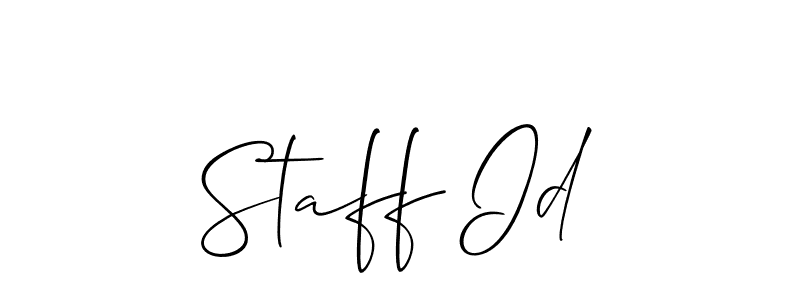 Use a signature maker to create a handwritten signature online. With this signature software, you can design (Allison_Script) your own signature for name Staff Id. Staff Id signature style 2 images and pictures png