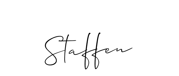 Check out images of Autograph of Staffen name. Actor Staffen Signature Style. Allison_Script is a professional sign style online. Staffen signature style 2 images and pictures png